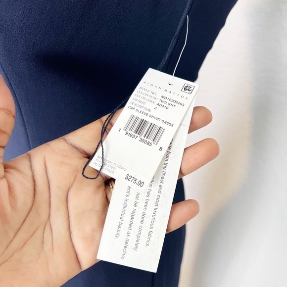 Aidan Mattox Scuba-Crepe Illusion Dress - Picture 8 of 8